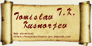 Tomislav Kušnorjev vizit kartica
